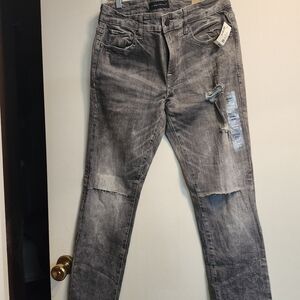 Aeropostale Men's Skinny Gray Distressed Jeans